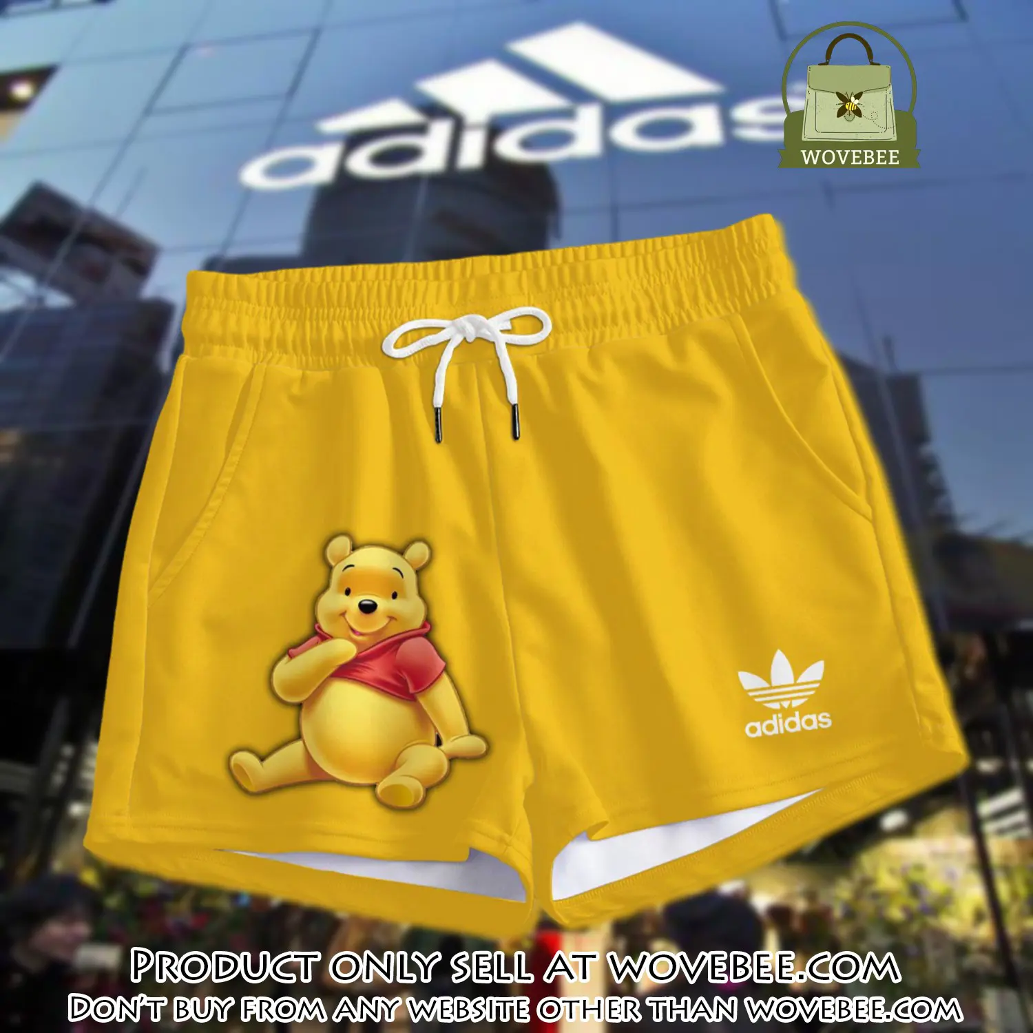 Premium winnie the pooh in adidas women shorts lady beach shorts wms1083 wvb1418347